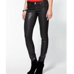 PAIGE Peg Skinny Jeans Pandora Coated Black Women’s Size 26